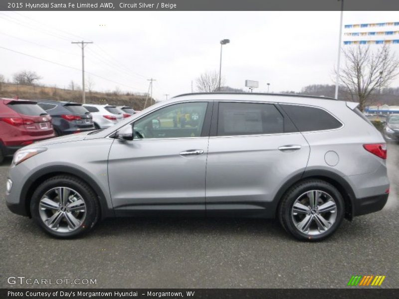 Circuit Silver / Beige 2015 Hyundai Santa Fe Limited AWD