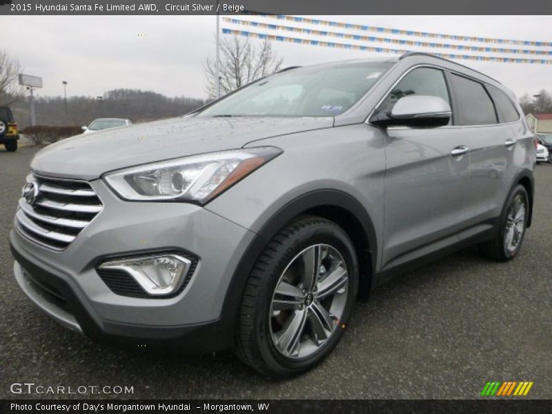 Circuit Silver / Beige 2015 Hyundai Santa Fe Limited AWD