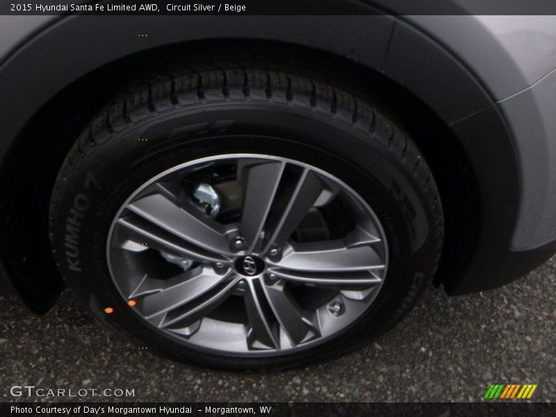 Circuit Silver / Beige 2015 Hyundai Santa Fe Limited AWD