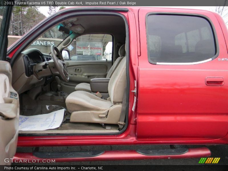 Impulse Red Pearl / Oak Beige 2001 Toyota Tacoma V6 TRD Double Cab 4x4