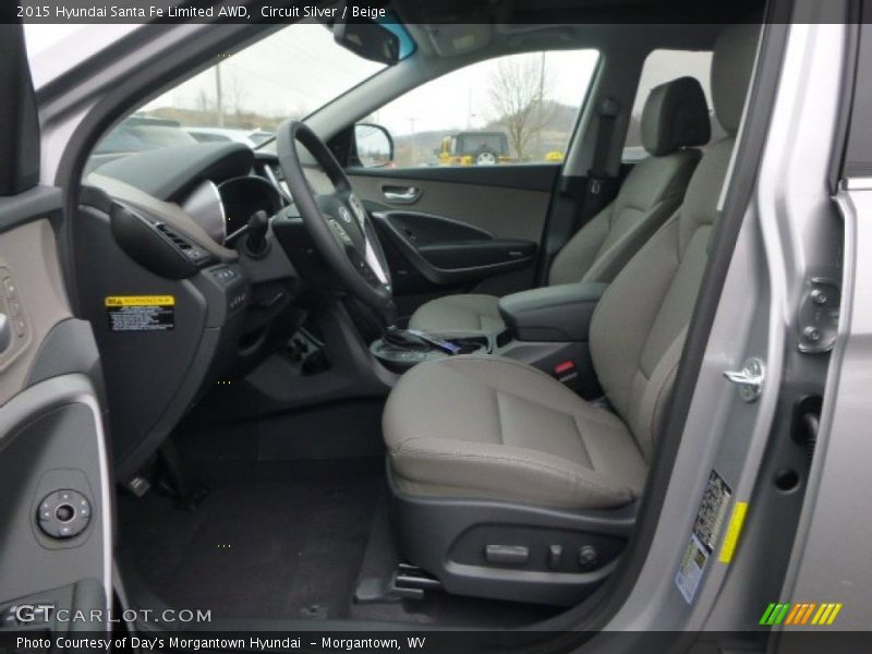 Circuit Silver / Beige 2015 Hyundai Santa Fe Limited AWD