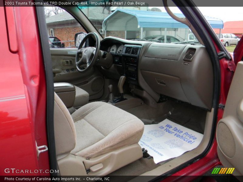 Impulse Red Pearl / Oak Beige 2001 Toyota Tacoma V6 TRD Double Cab 4x4