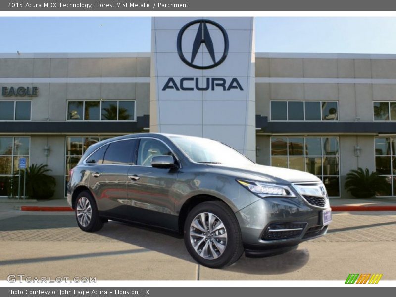 Forest Mist Metallic / Parchment 2015 Acura MDX Technology