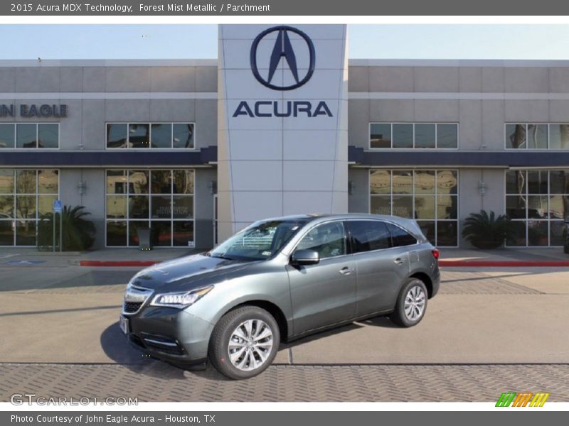 Forest Mist Metallic / Parchment 2015 Acura MDX Technology