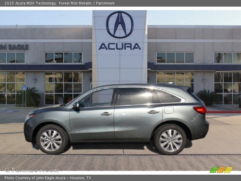 Forest Mist Metallic / Parchment 2015 Acura MDX Technology
