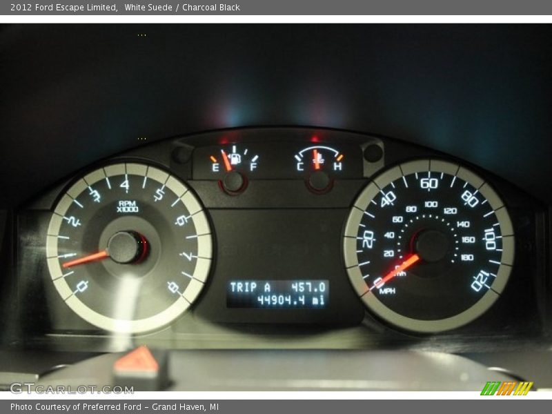 White Suede / Charcoal Black 2012 Ford Escape Limited