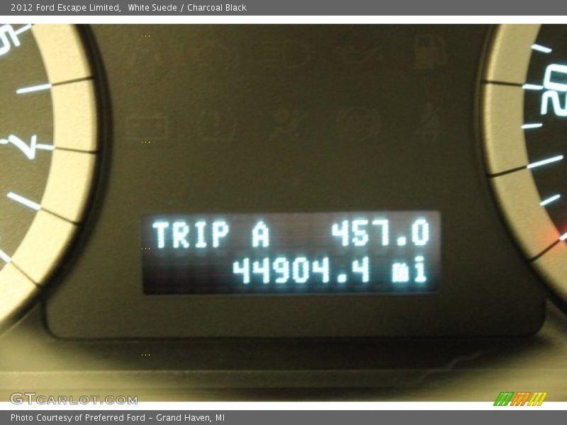 White Suede / Charcoal Black 2012 Ford Escape Limited