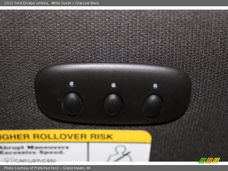 White Suede / Charcoal Black 2012 Ford Escape Limited