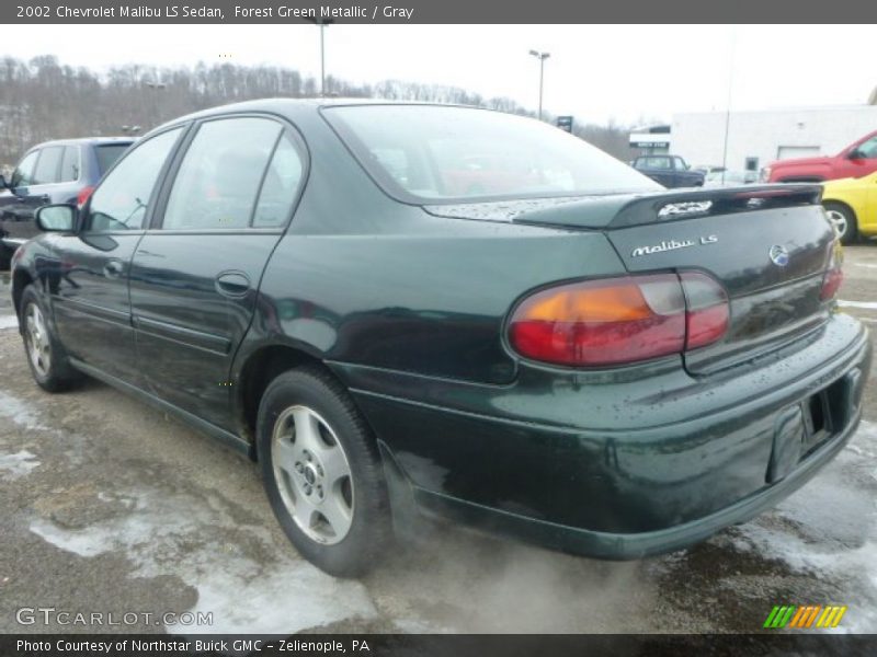 Forest Green Metallic / Gray 2002 Chevrolet Malibu LS Sedan
