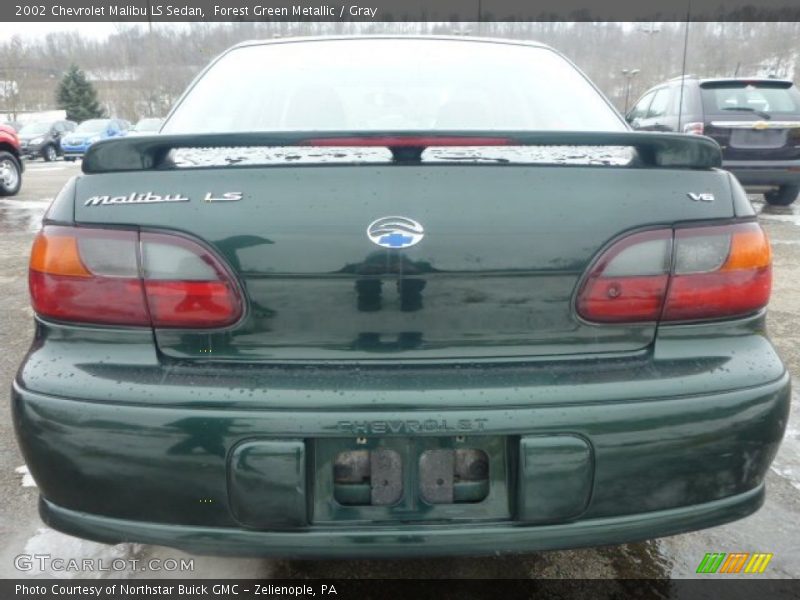 Forest Green Metallic / Gray 2002 Chevrolet Malibu LS Sedan