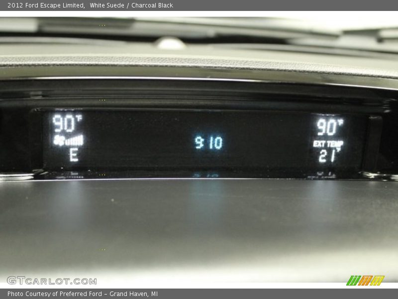 White Suede / Charcoal Black 2012 Ford Escape Limited