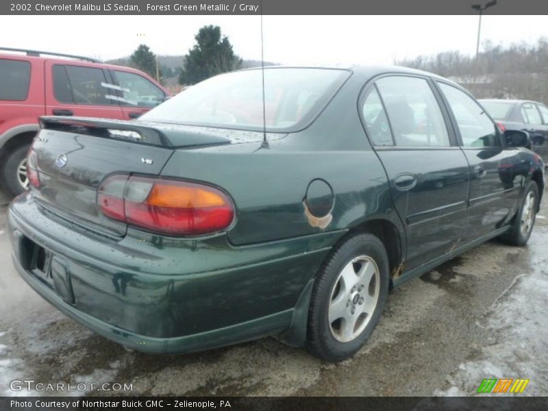 Forest Green Metallic / Gray 2002 Chevrolet Malibu LS Sedan