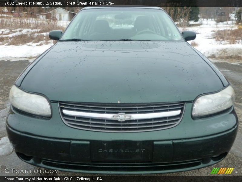 Forest Green Metallic / Gray 2002 Chevrolet Malibu LS Sedan