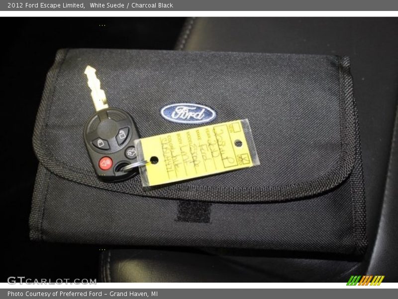 White Suede / Charcoal Black 2012 Ford Escape Limited