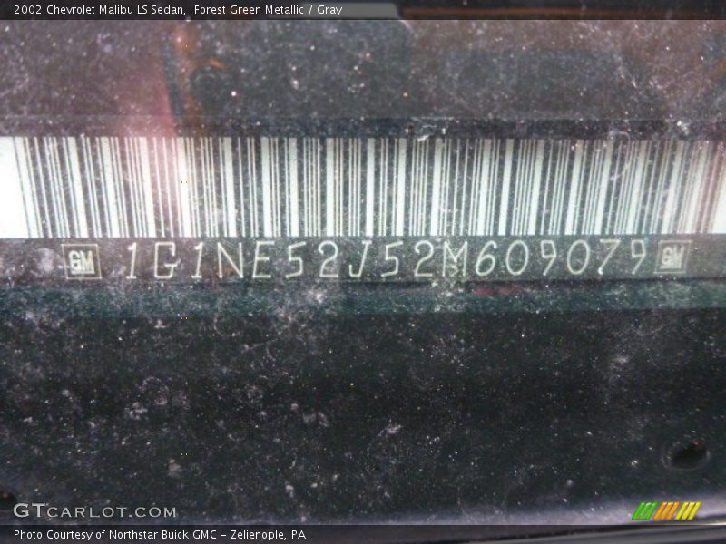 Forest Green Metallic / Gray 2002 Chevrolet Malibu LS Sedan