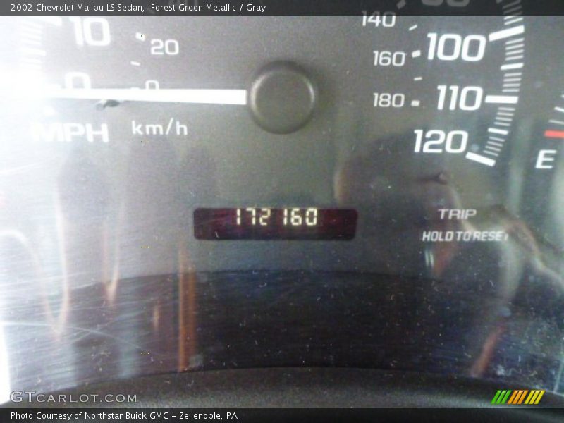Forest Green Metallic / Gray 2002 Chevrolet Malibu LS Sedan