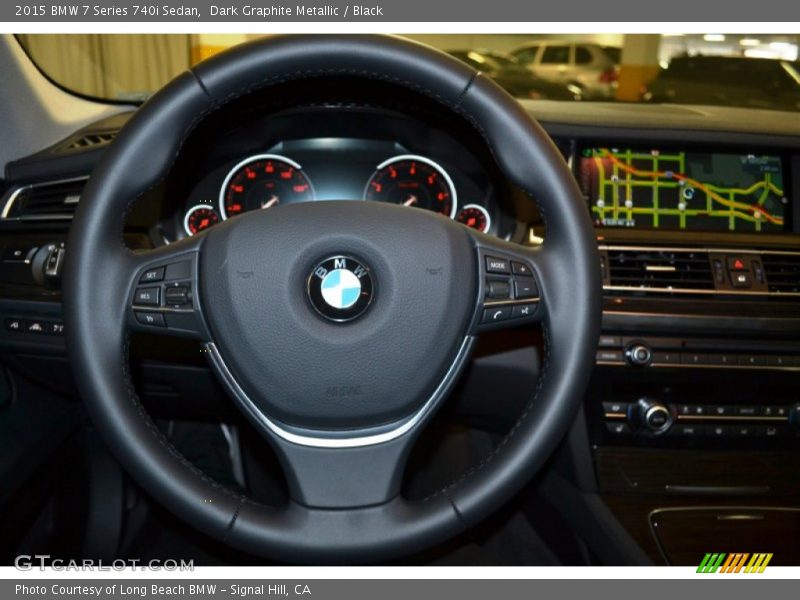 Dark Graphite Metallic / Black 2015 BMW 7 Series 740i Sedan
