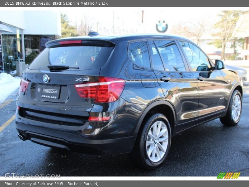 Black Sapphire Metallic / Black 2015 BMW X3 xDrive28i