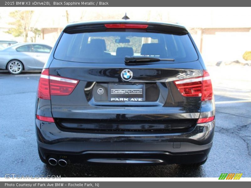Black Sapphire Metallic / Black 2015 BMW X3 xDrive28i