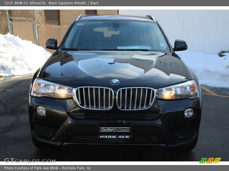 Black Sapphire Metallic / Black 2015 BMW X3 xDrive28i