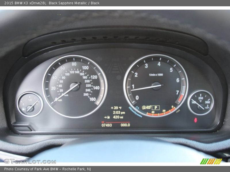 Black Sapphire Metallic / Black 2015 BMW X3 xDrive28i