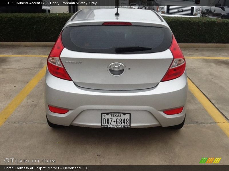 Ironman Silver / Gray 2012 Hyundai Accent GS 5 Door