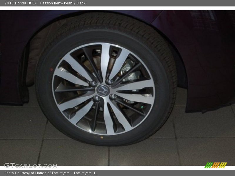 Passion Berry Pearl / Black 2015 Honda Fit EX