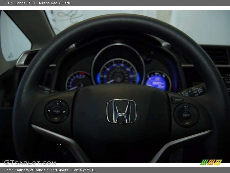 Milano Red / Black 2015 Honda Fit LX