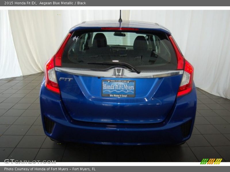 Aegean Blue Metallic / Black 2015 Honda Fit EX