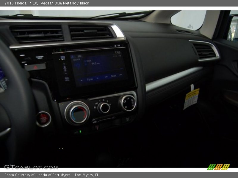 Aegean Blue Metallic / Black 2015 Honda Fit EX