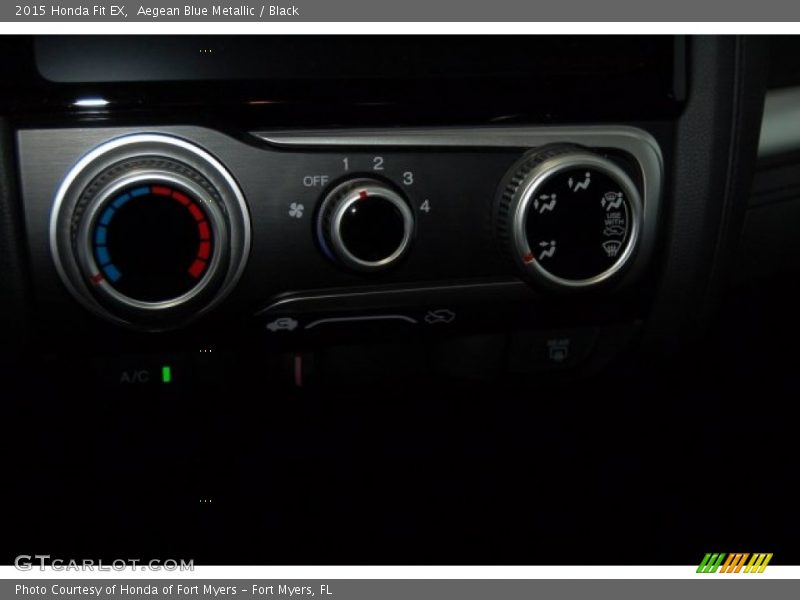 Aegean Blue Metallic / Black 2015 Honda Fit EX