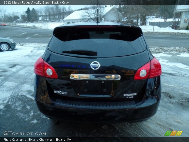 Super Black / Gray 2012 Nissan Rogue S AWD