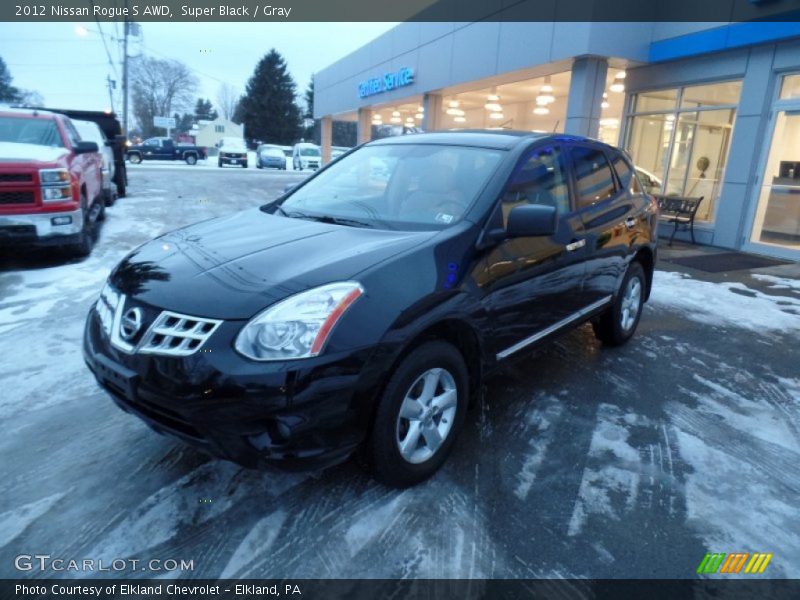 Super Black / Gray 2012 Nissan Rogue S AWD