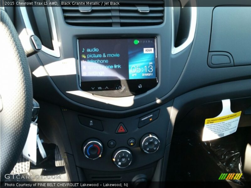 Black Granite Metallic / Jet Black 2015 Chevrolet Trax LS AWD