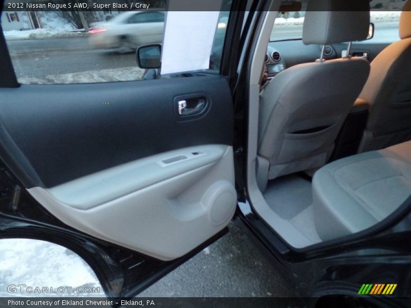 Super Black / Gray 2012 Nissan Rogue S AWD