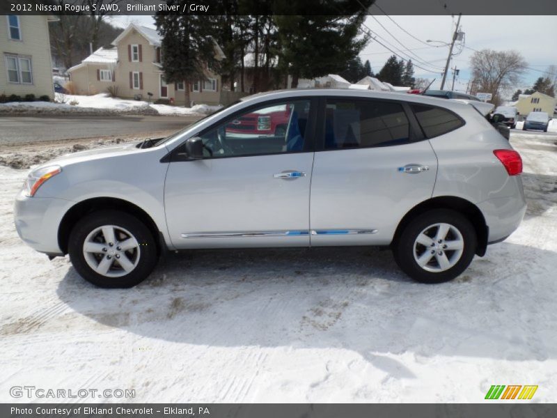 Brilliant Silver / Gray 2012 Nissan Rogue S AWD