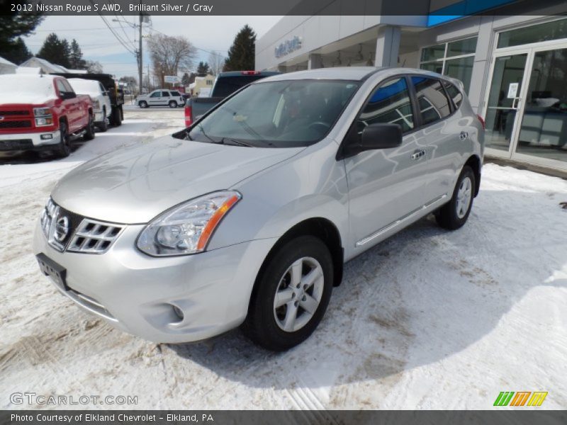 Brilliant Silver / Gray 2012 Nissan Rogue S AWD
