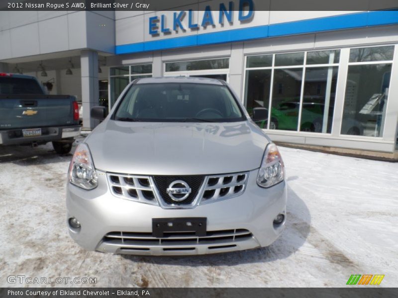 Brilliant Silver / Gray 2012 Nissan Rogue S AWD