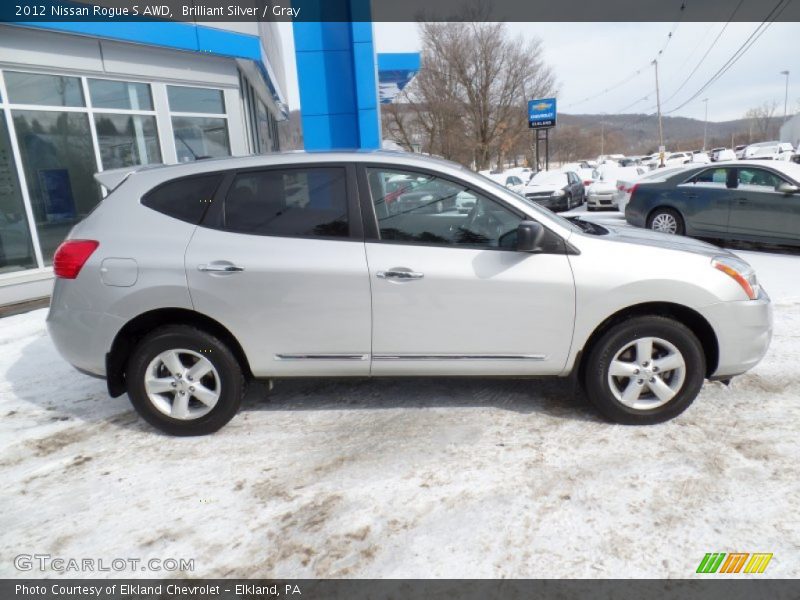 Brilliant Silver / Gray 2012 Nissan Rogue S AWD