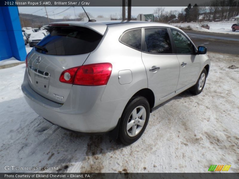 Brilliant Silver / Gray 2012 Nissan Rogue S AWD