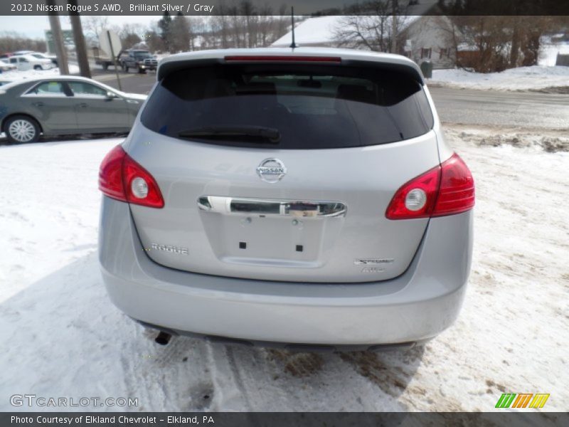 Brilliant Silver / Gray 2012 Nissan Rogue S AWD