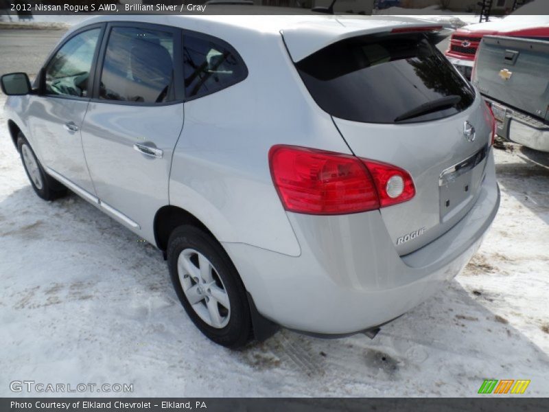 Brilliant Silver / Gray 2012 Nissan Rogue S AWD