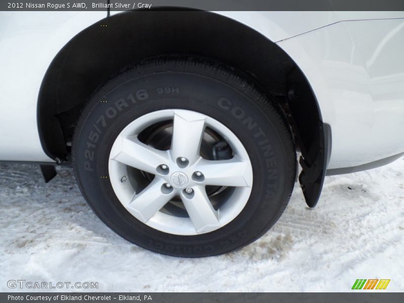 Brilliant Silver / Gray 2012 Nissan Rogue S AWD