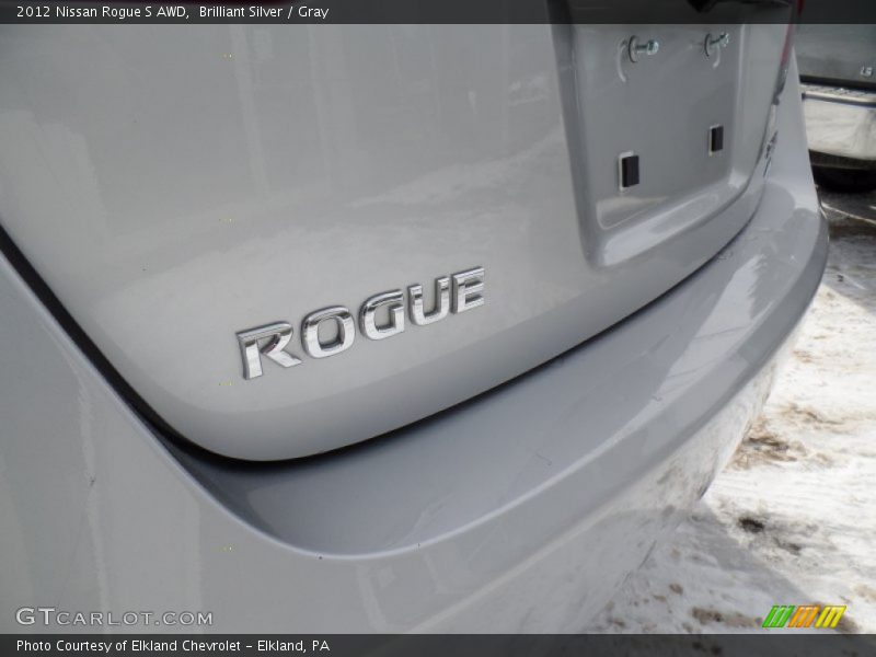 Brilliant Silver / Gray 2012 Nissan Rogue S AWD