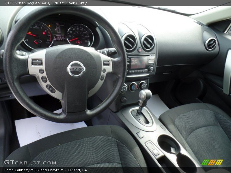 Brilliant Silver / Gray 2012 Nissan Rogue S AWD