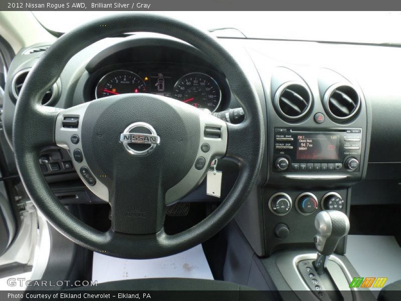 Brilliant Silver / Gray 2012 Nissan Rogue S AWD