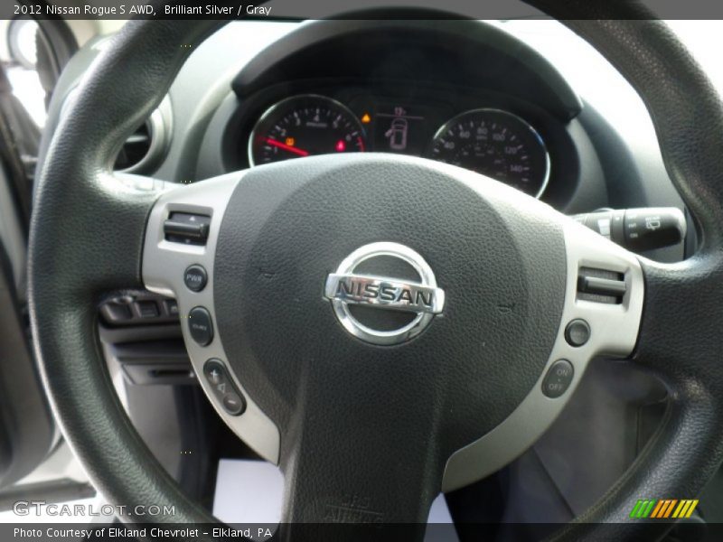 Brilliant Silver / Gray 2012 Nissan Rogue S AWD