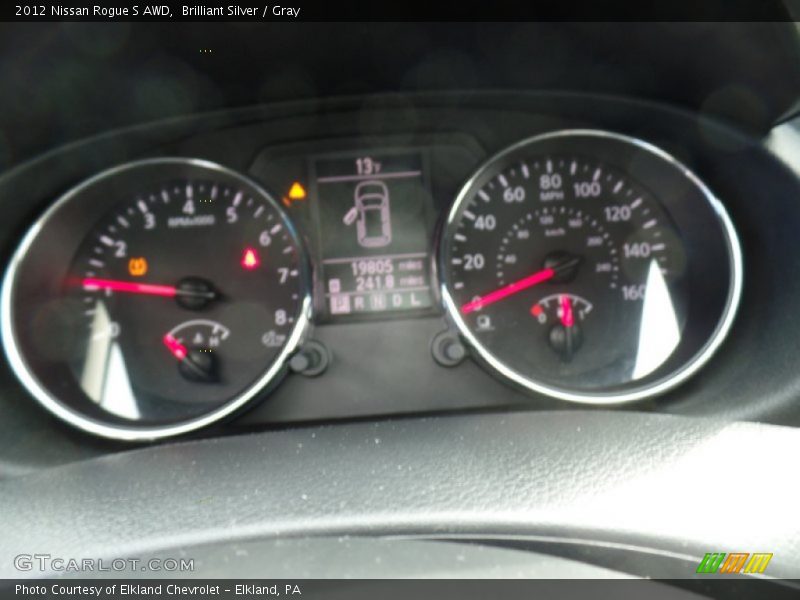 Brilliant Silver / Gray 2012 Nissan Rogue S AWD