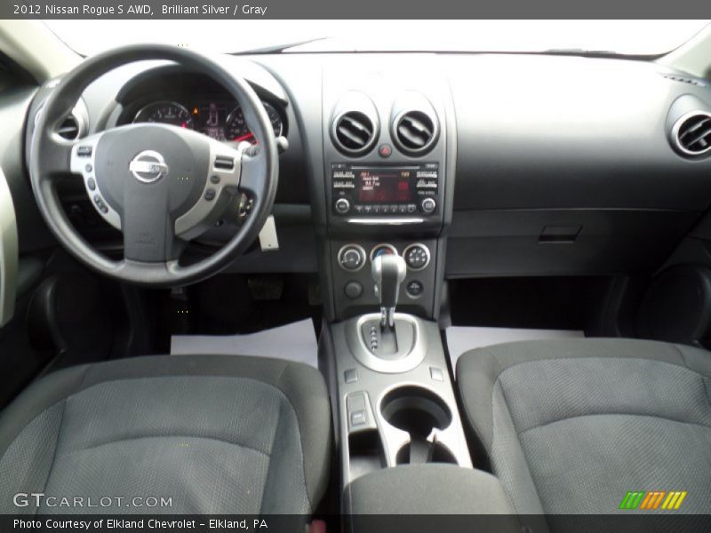 Brilliant Silver / Gray 2012 Nissan Rogue S AWD