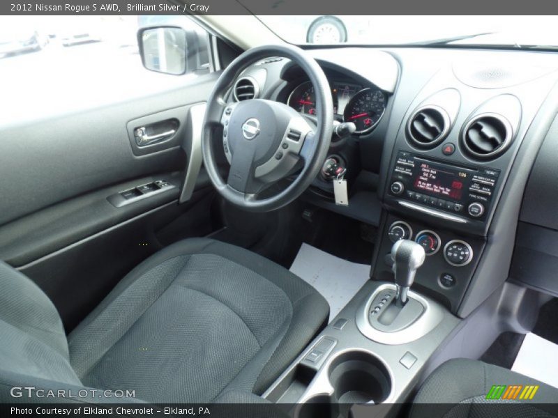 Brilliant Silver / Gray 2012 Nissan Rogue S AWD